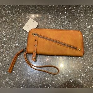Free People brown leather wallet